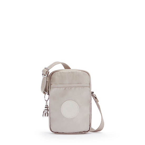 Kipling Tally Metallic Crossbody Telefoon Tas Beige | België 1847VR